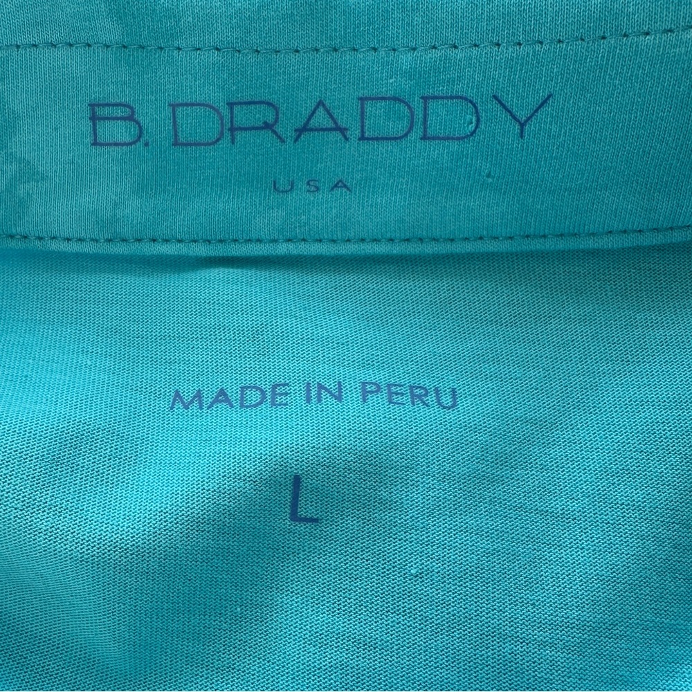 bdraddy mens polo shirt blue green large gil polo golf Athleisure cool new - Picture 3 of 13